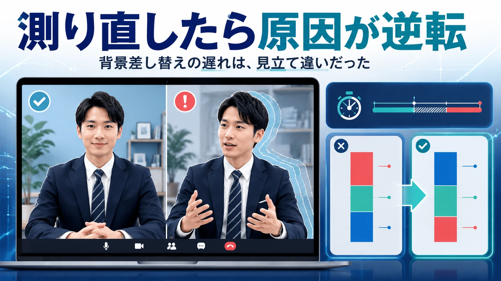 測り方を直したら、遅れの原因の内訳がひっくり返った